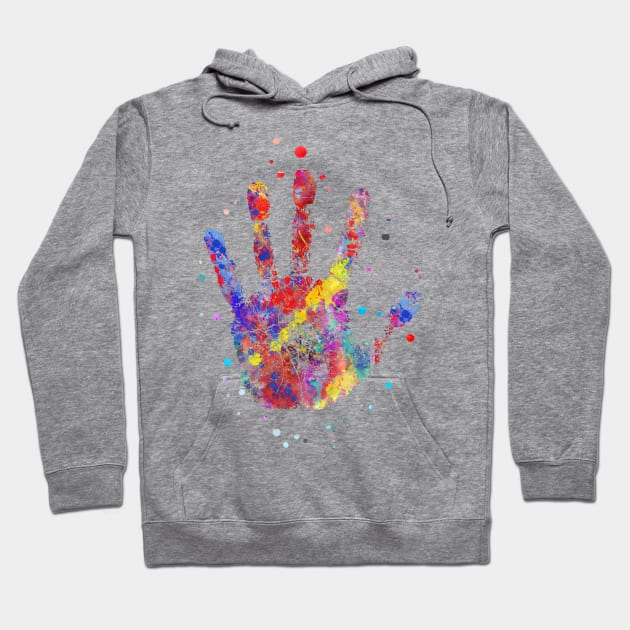 Handprint Hoodie by RosaliArt